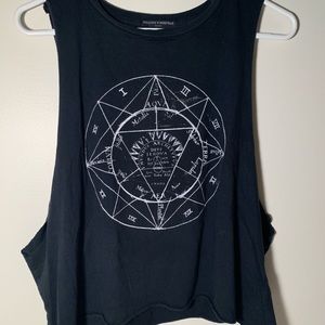 Brandy Melville cutout black tank top